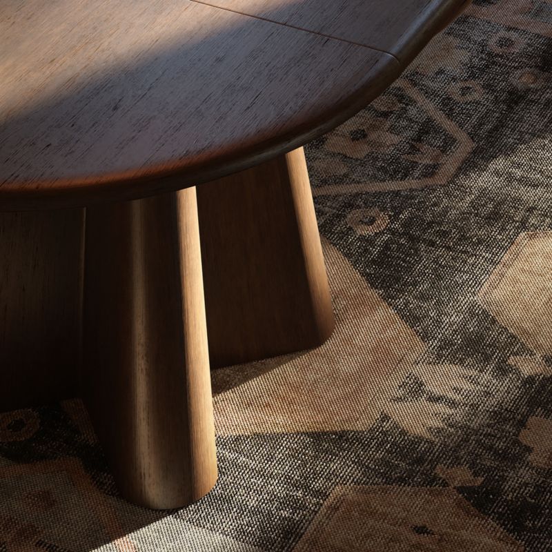 Alder 48-68" Round Mahogany Extendable Dining Table - image 9 of 11