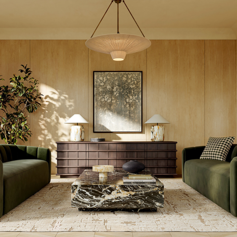 Fitz 72.5" Channeled Green Velvet Loveseat - image 13 of 15