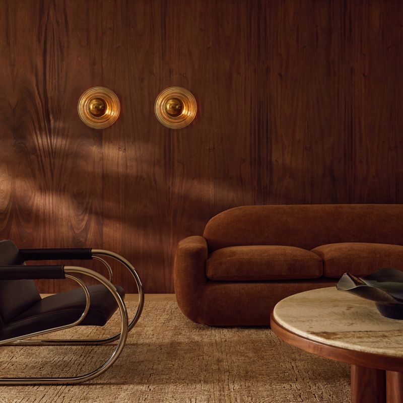 Aldine 103" Spice Brown Performance Chenille Sofa - image 8 of 11