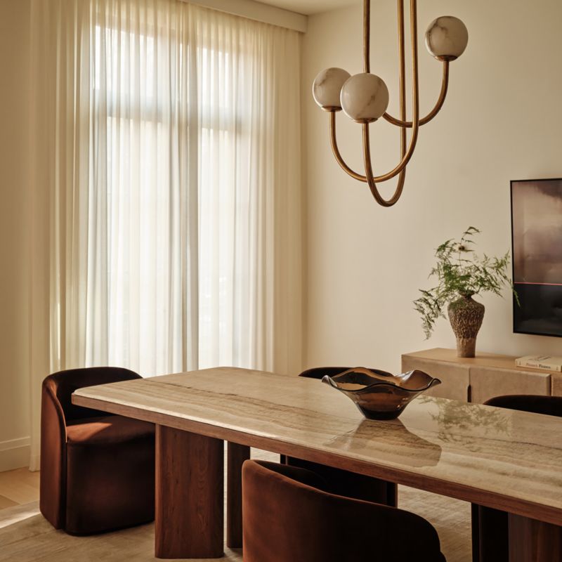 Rio 86" Onyx and Walnut Rectangular Dining Table - image 8 of 8