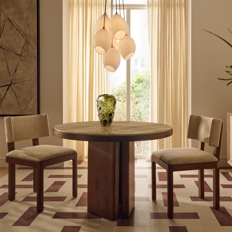Rio 42" Onyx and Walnut Round Bistro Table - image 1 of 8