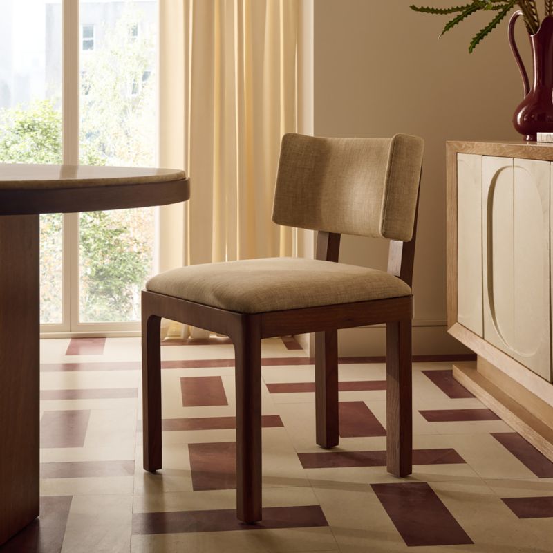 Rio Walnut Armless Upholstered Dining Chair - image 6 of 9