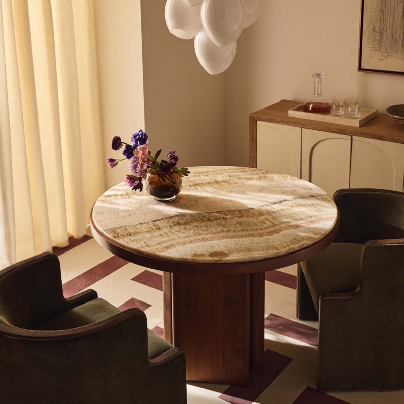 Rio 42" Onyx and Walnut Round Bistro Table - image 7 of 8