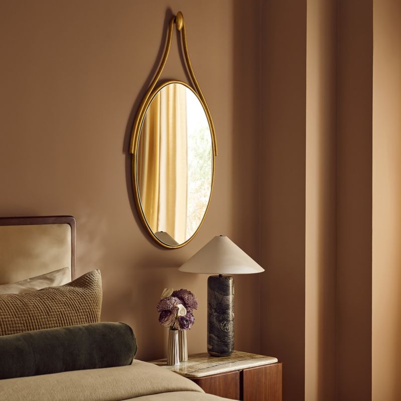 Tropea Brass Oval Wall Mirror 22"x46" - image 4 of 6