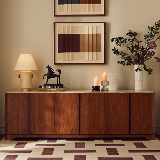 Rio 90" Onyx and Walnut Media Console
