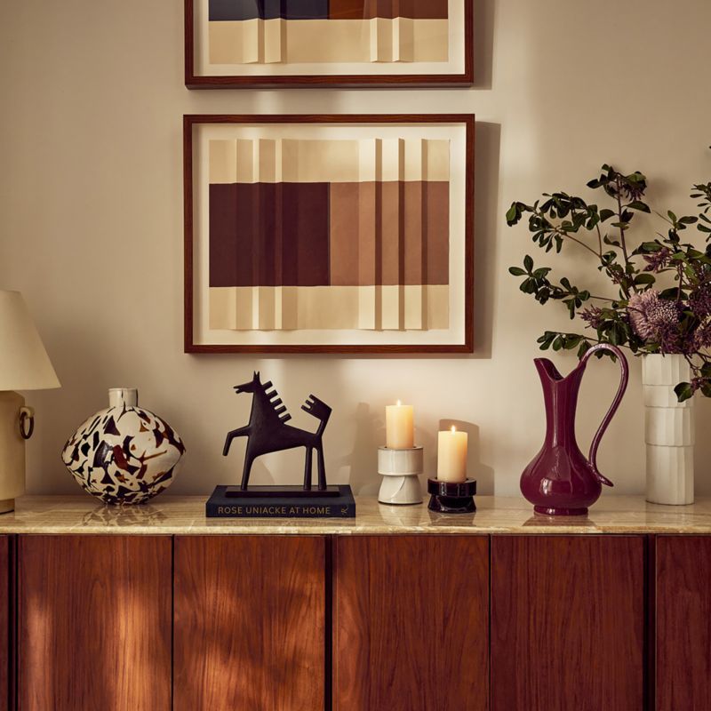 'Echoes in Paper I' Mauve Framed Wall Art 33"x28" - image 1 of 4