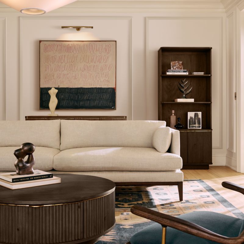 Davison Fluted Dark Oak Bookcase - image 2 of 9