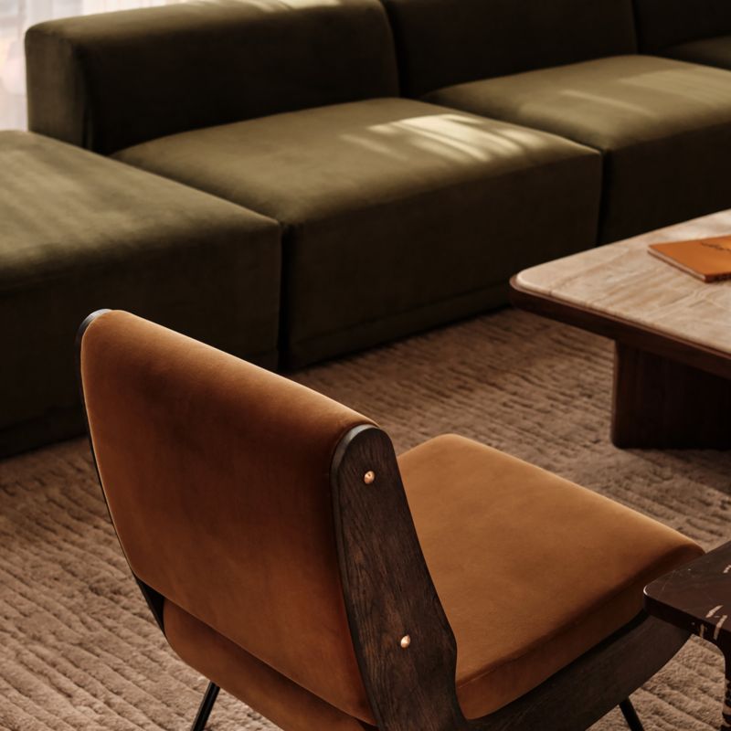 Meda Turmeric Velvet Accent Chair by Gianfranco Frattini - image 7 of 9