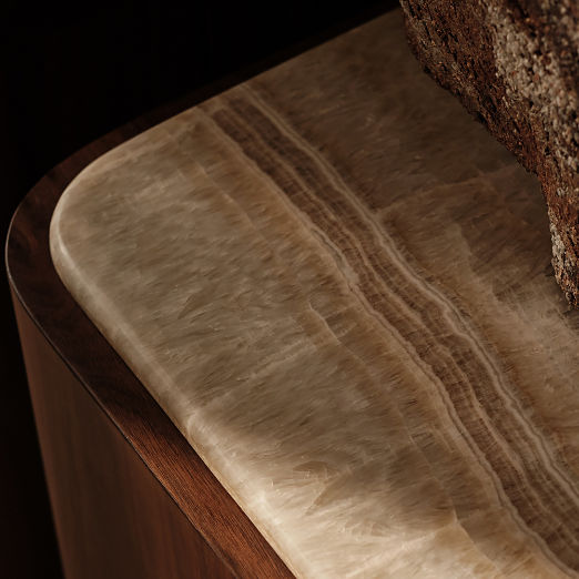 Rio 90" Onyx and Walnut Media Console