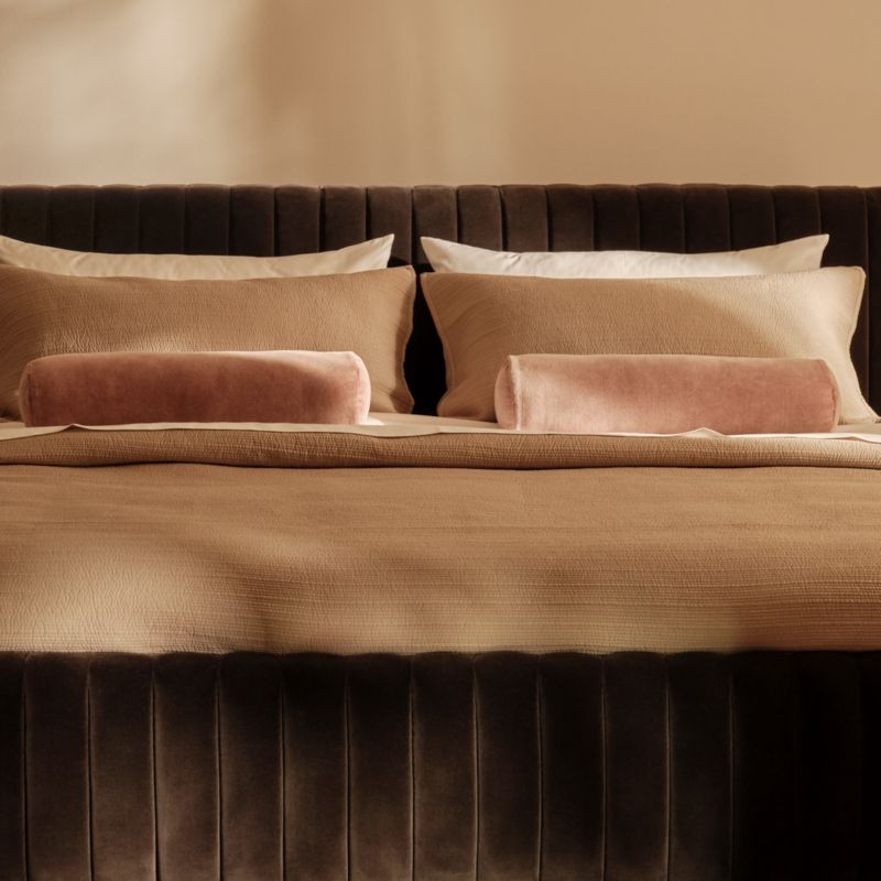 Demar Organic Cotton Sateen Dark Taupe Standard Pillow Shams Set of 2 - image 2 of 7