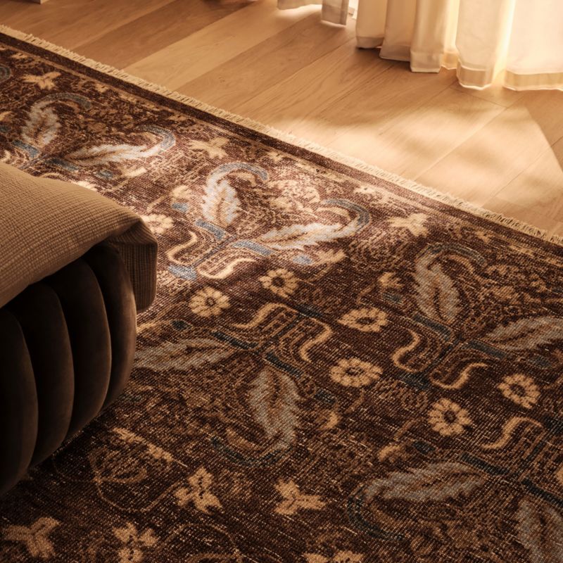 Lavidia Hand-Knotted Sienna Brown New Zealand Wool Area Rug 8'x10' - image 2 of 6