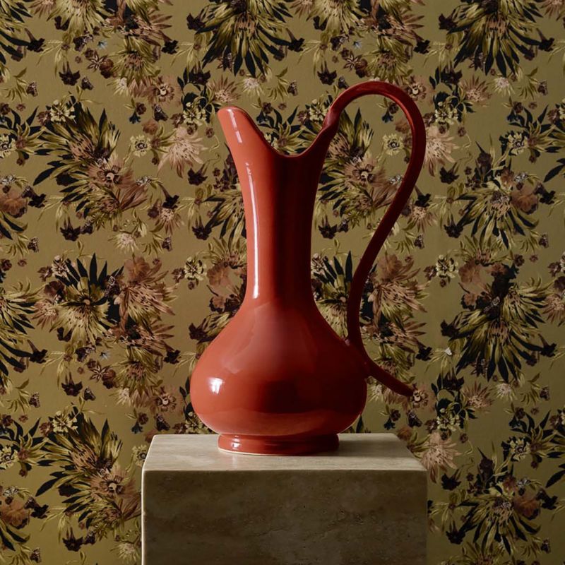 Arianna Burgundy Ceramic Pitcher Vase - image 1 of 5