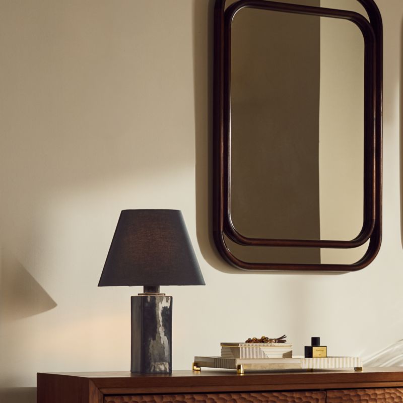 Bandit Black Cast Glass Table Lamp 20" - image 4 of 6