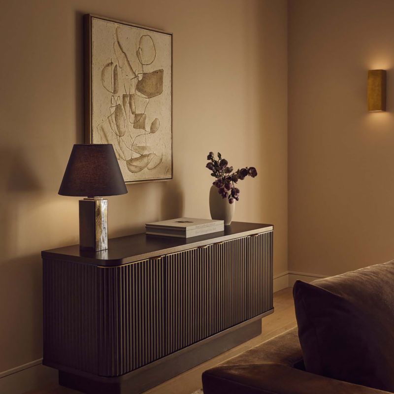Davison 60" Fluted Dark Oak Media Console - image 2 of 8