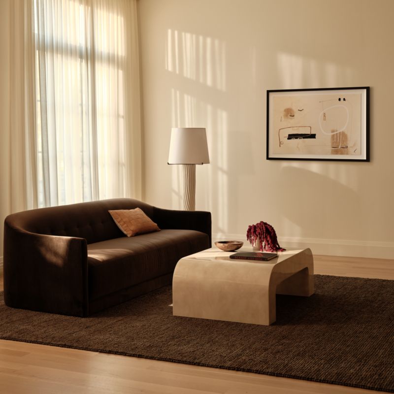 Dutton Handwoven Tan Leather Lumbar Pillow with Down-Alternative Insert 22"x15" - image 7 of 8