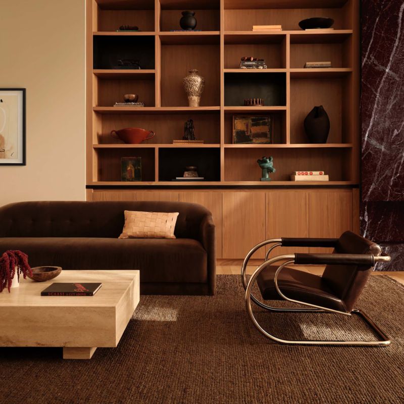 Loop Chocolate Leather Accent Chair by Andreas Hansen - image 1 of 10