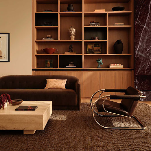 Loop Chocolate Leather Accent Chair by Andreas Hansen