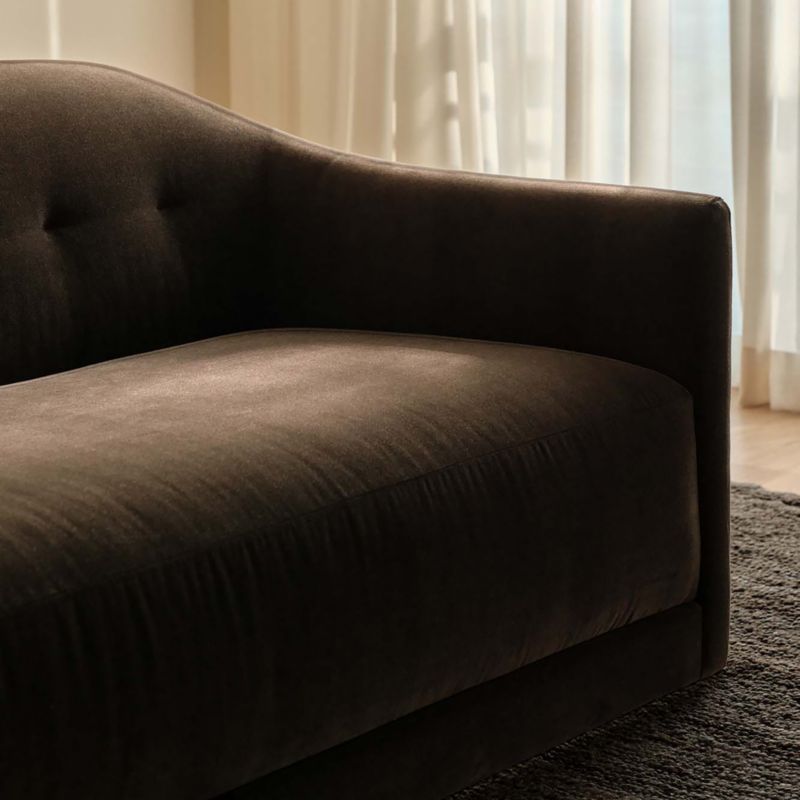 Lincoln 90.5" Curved Brown Velvet Sofa by Kara Mann - image 8 of 10