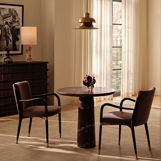 Norrie Dusty Lilac Velvet Dining Armchair