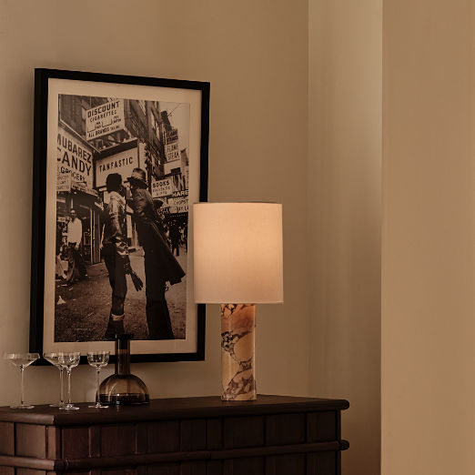 Oban Purple Breccia Marble Table Lamp 27.5"