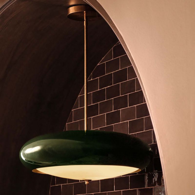Fresco Green Enamel Pendant Light 21.7" - image 6 of 8