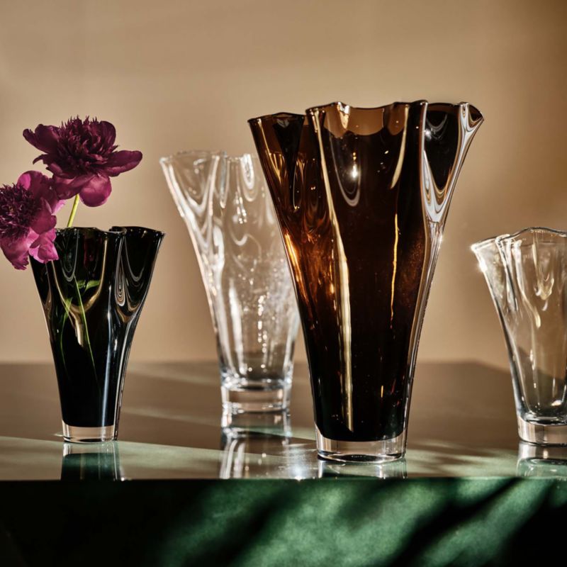 Semele Handblown Clear Glass Vase Large 13" - image 1 of 4
