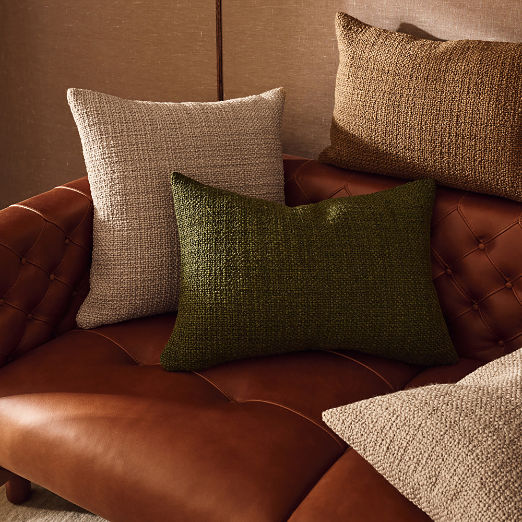 Marco Sand Woven Italian Wool Throw Pillow Cover 20"x20"