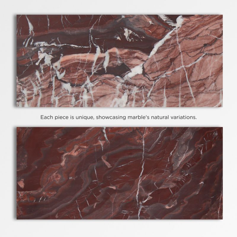 Babylon 54" Round Red Marble Dining Table - image 5 of 10