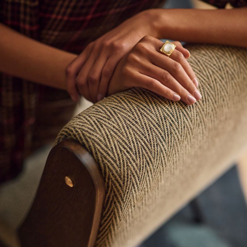 Meda Geometric Grey Textured Weave Accent Chair by Gianfranco Frattini - image 7 of 9