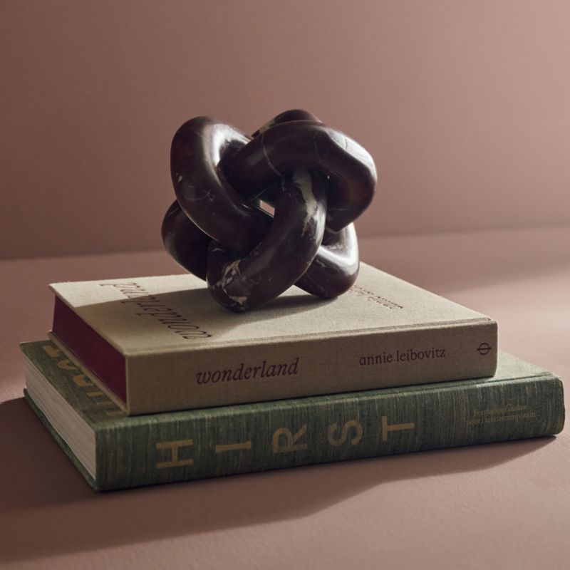 Via Red Marble Decorative Knot Sculpture - image 1 of 7