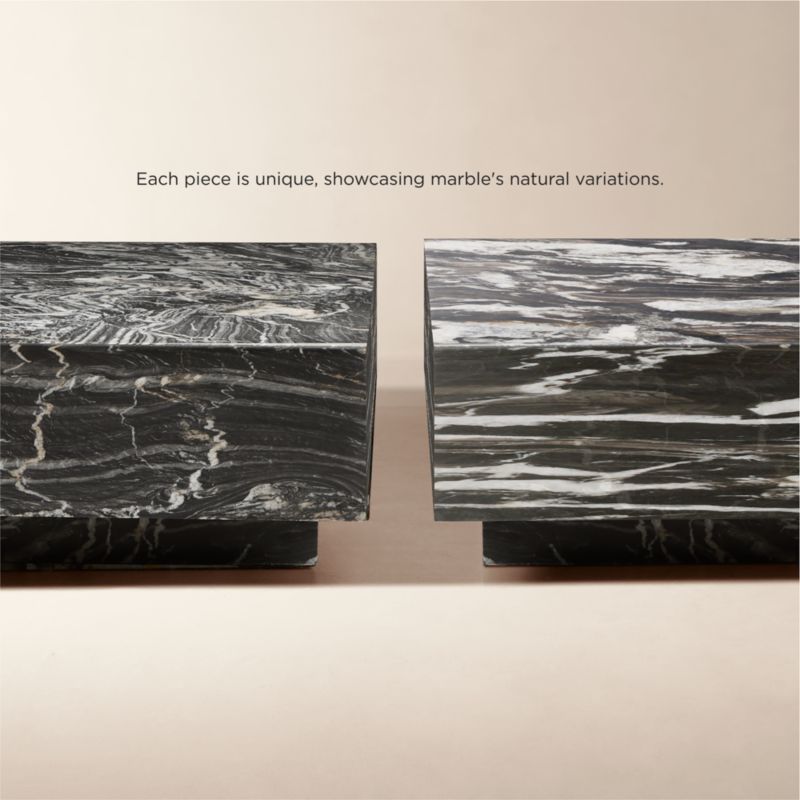 Enyo 55" Rectangular Black Marble Coffee Table - image 6 of 12