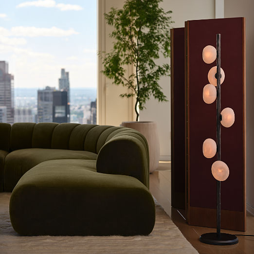 Cahya Murano Glass Floor Lamp 59" by Casa Dean by Swizz Beatz