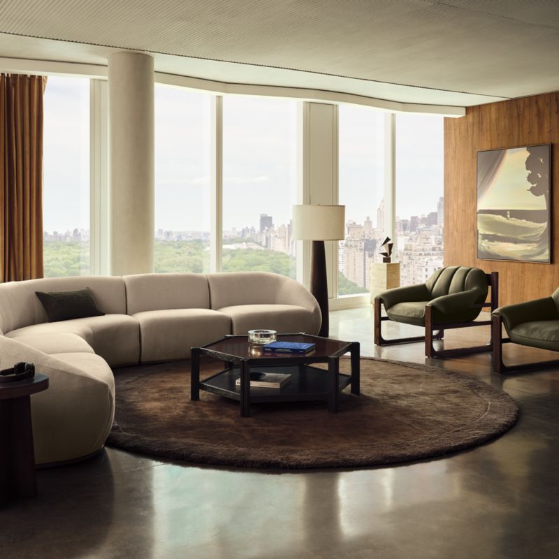 Baza Ivory Velvet 2-Piece Sectional Sofa by Casa Dean by Swizz Beatz - image 5 of 7