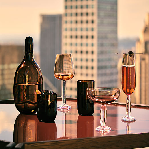 Dean Inom Smoked Champagne Flute by Casa Dean by Swizz Beatz