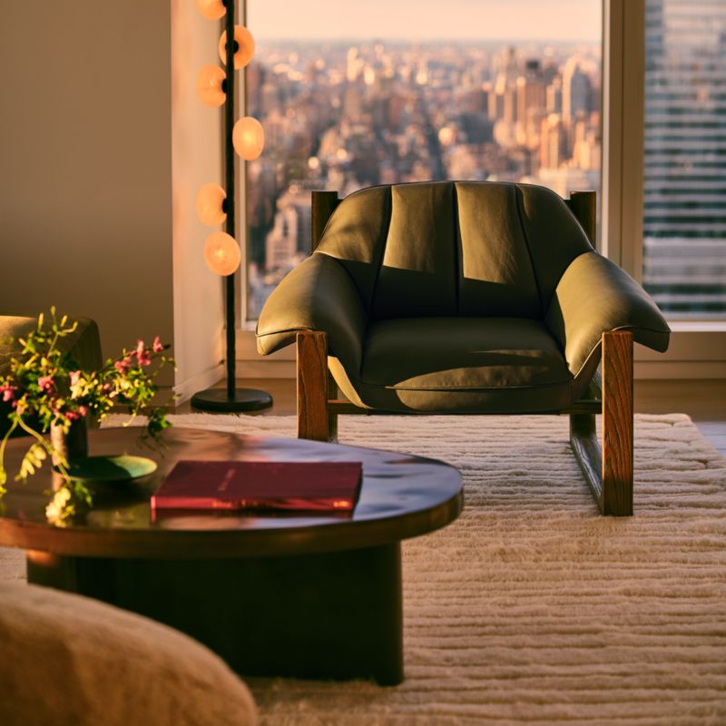 Brainstorm Green Leather Accent Chair by Casa Dean by Swizz Beatz - image 8 of 11
