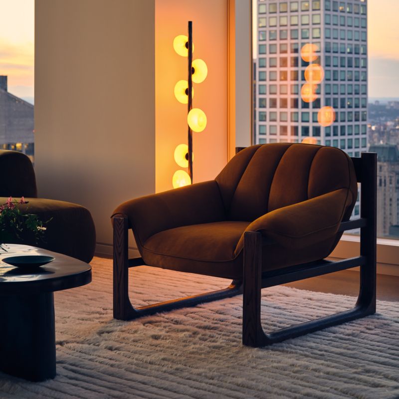 Brainstorm Brown Suede Accent Chair by Casa Dean by Swizz Beatz - image 7 of 9