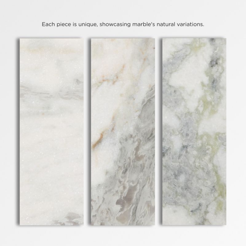 Vendome 91" Oval White Marble Dining Table - image 7 of 8
