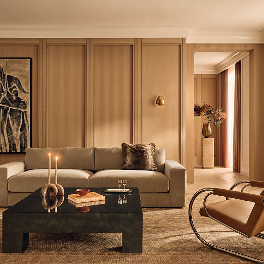 Berkeley Taupe Performance Velvet Sofa (78"-106")