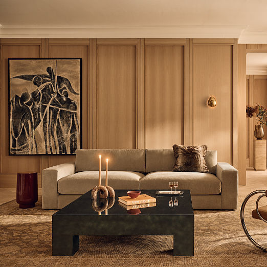 Berkeley Taupe Performance Velvet Sofa (78"-106")