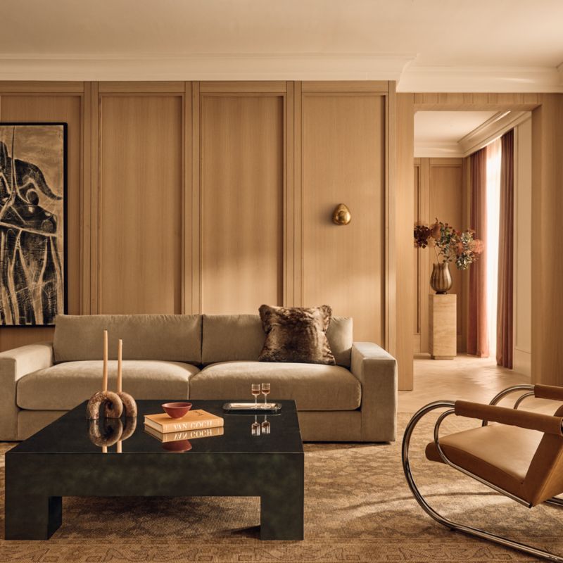 Scatola 48" Square Dark Green Lacquered Coffee Table - image 5 of 9