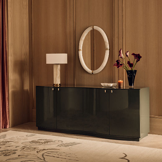 Isobel 72" Sage Lacquered Credenza