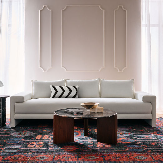 Santoro 37" Round Black Marble Coffee Table