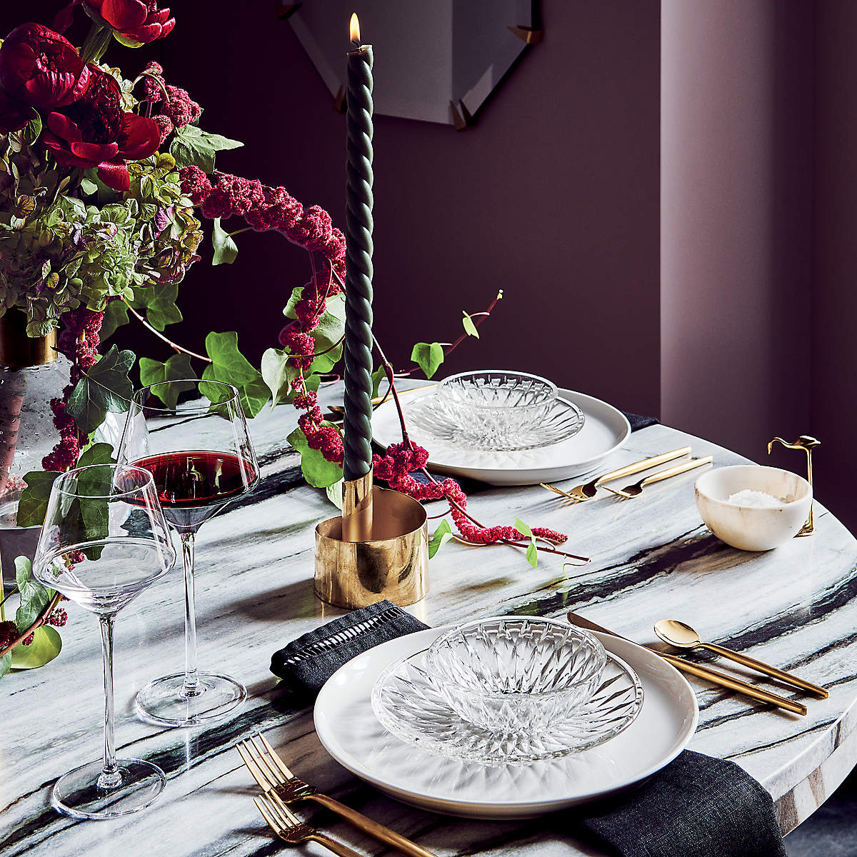 Daphne Glass Appetizer Plate Set of 8 + Reviews | CB2