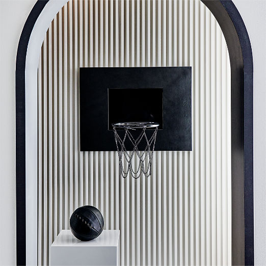 Black Leather Basketball Hoop