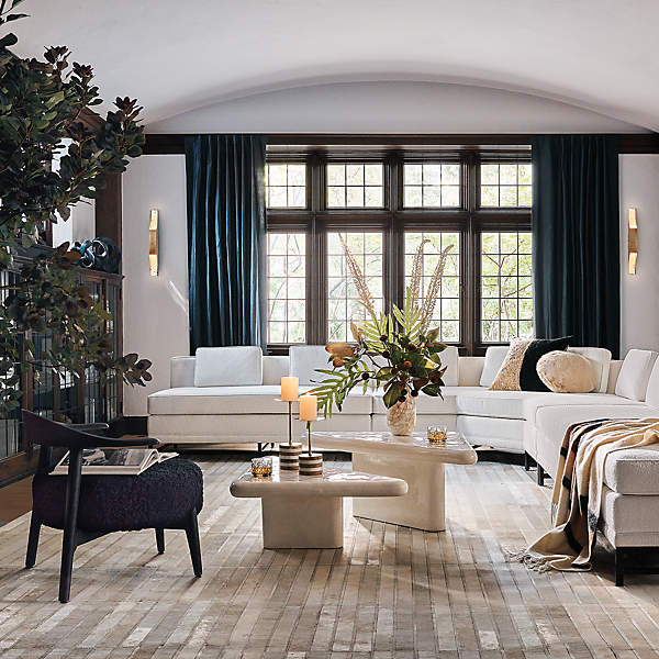 Short white store coffee table