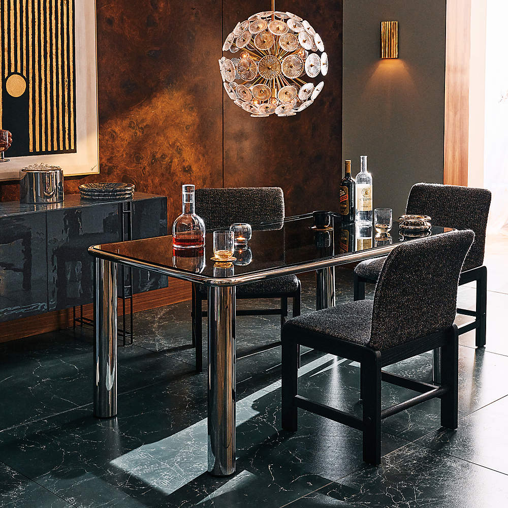 Cb2 glass sales round table