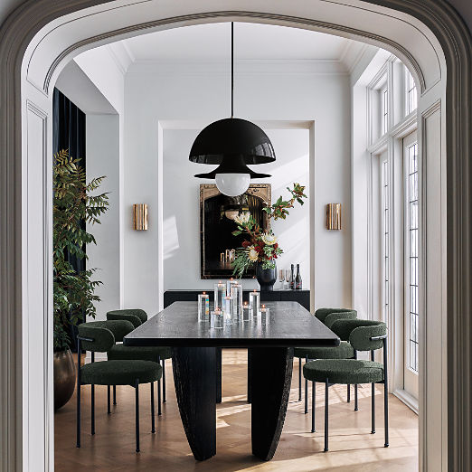 Inesse Green Boucle Dining Chair