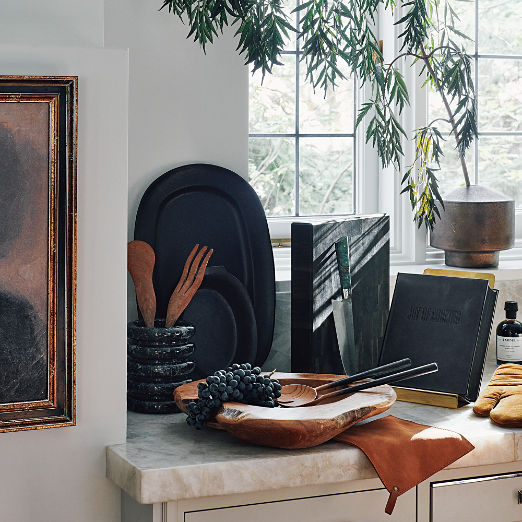 Turk Black Marble Utensil Holder