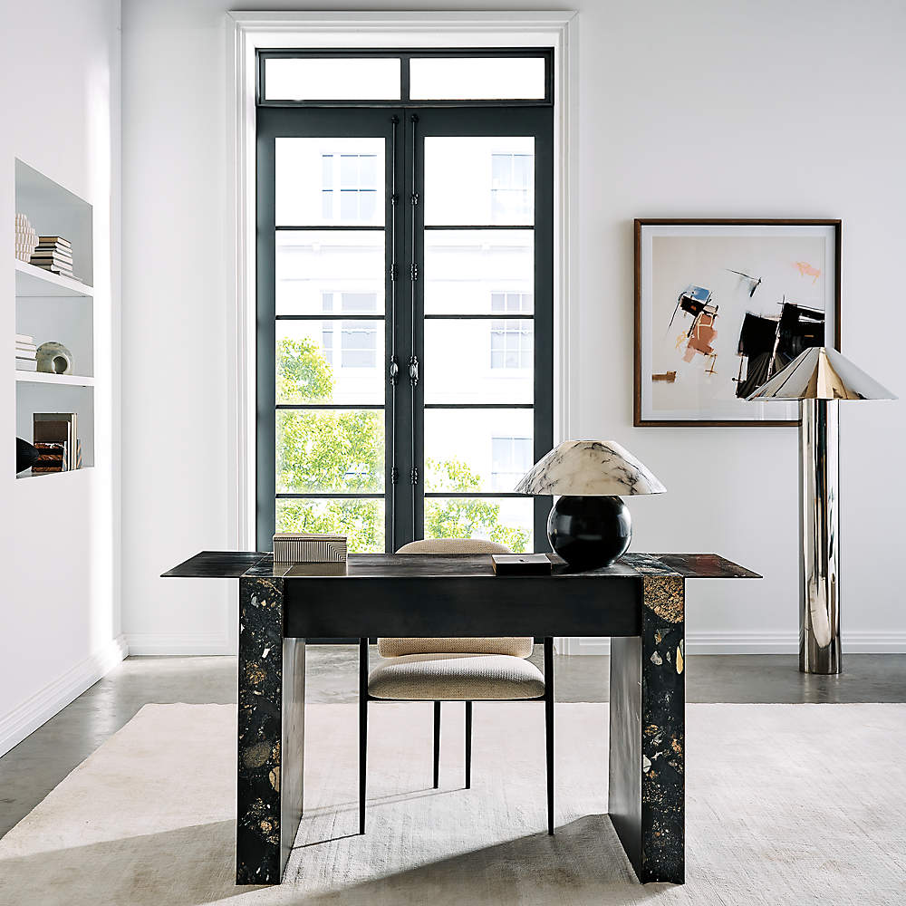 Black clearance marble desk