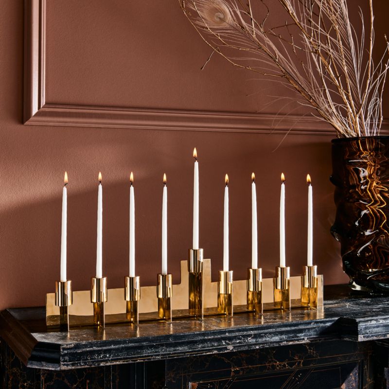 Brass Hanukkah Menorah - image 4 of 6